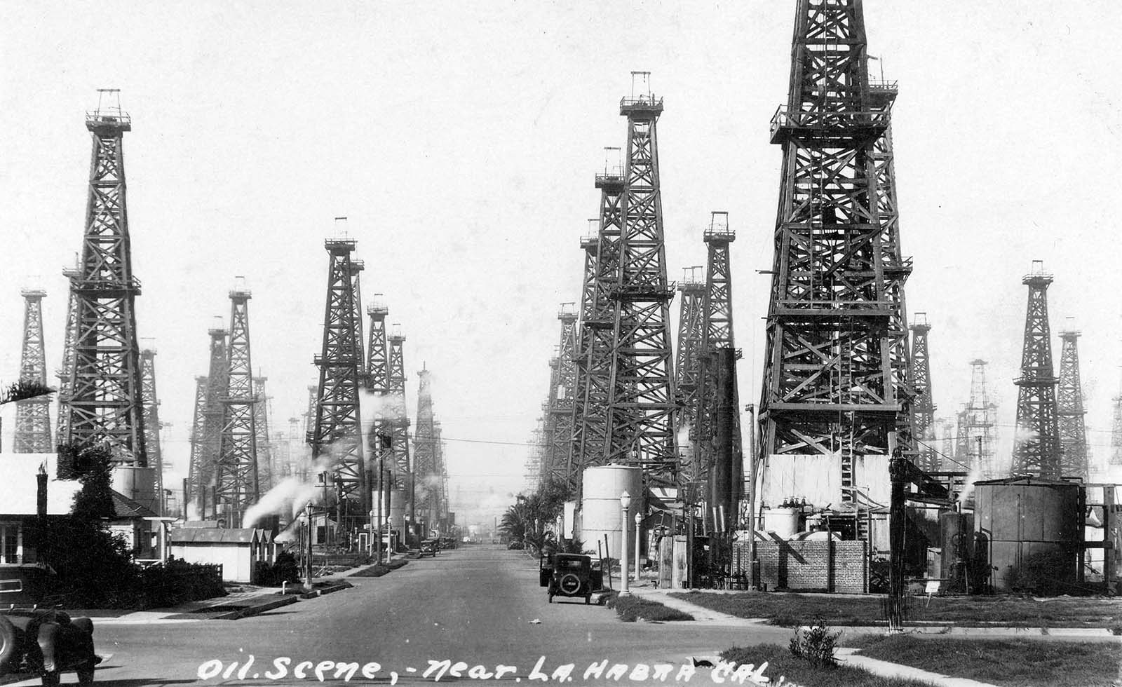#27 Oil wells near La Habra, Orange County, 1920s