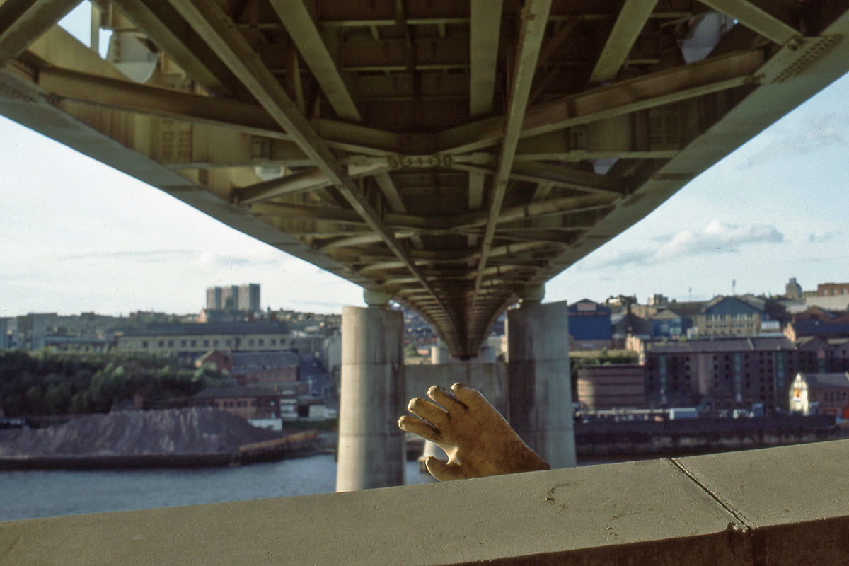 #43 Beneath the Metro Bridge, Gateshead in 1985. (Set up, obviously!)