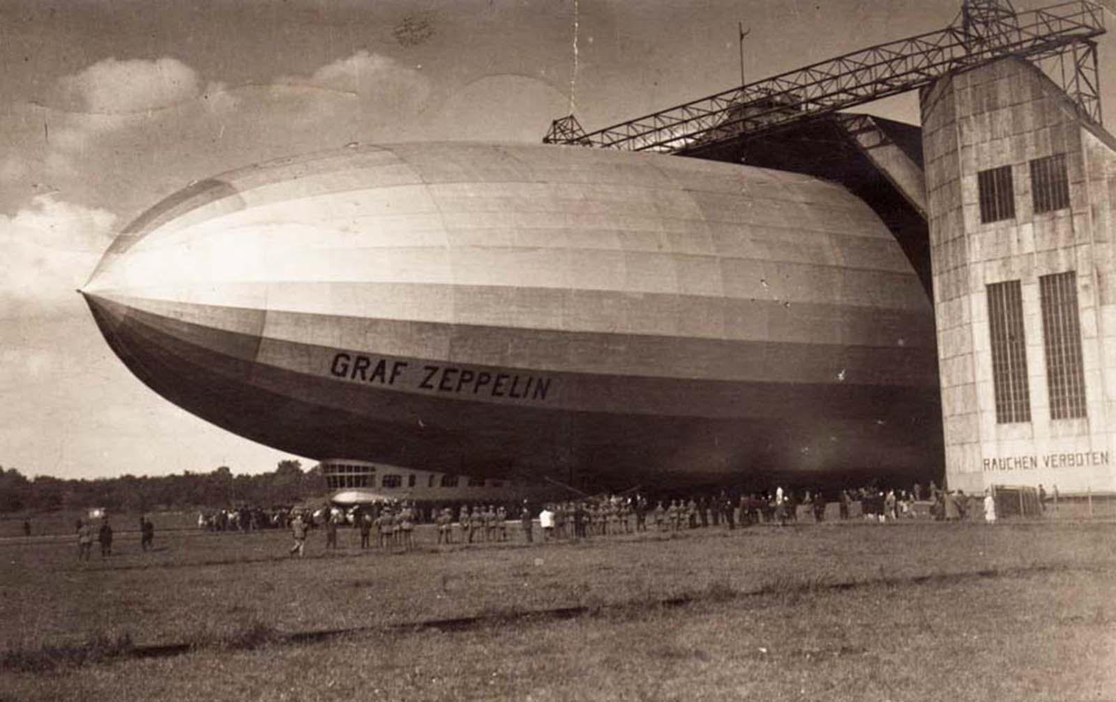 #13 Airship Graf Zeppelin at its Friedrichshafen Hangar.