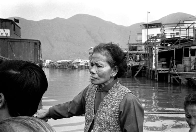 #21 Tai O, Lantau Island ferry passengers, Hong Kong, 1986
