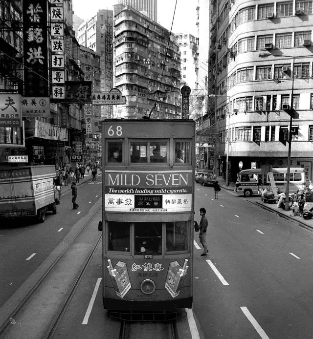 #5 Hong Kong tram No.68, Queen’s Road, Hong Kong, 1986