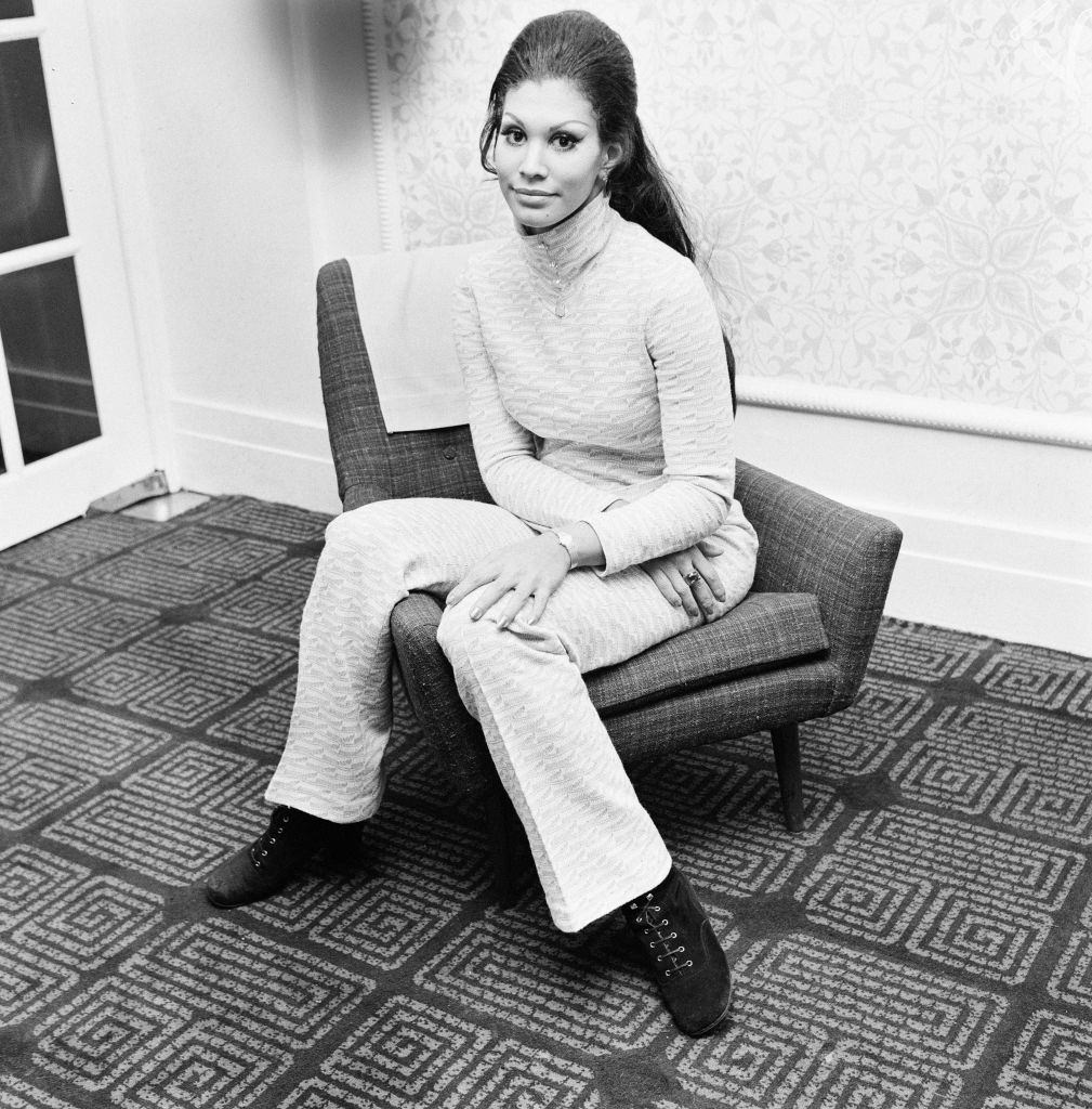 #7 Jennifer Hosten Posing on the sofa in Newcastle, 1970