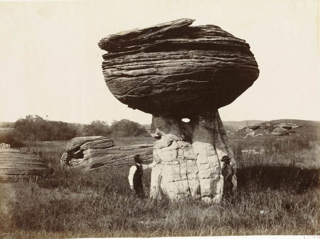 #9 Mushroom Rock on Alum Creek, Kansas, 211 miles west of Missouri River.