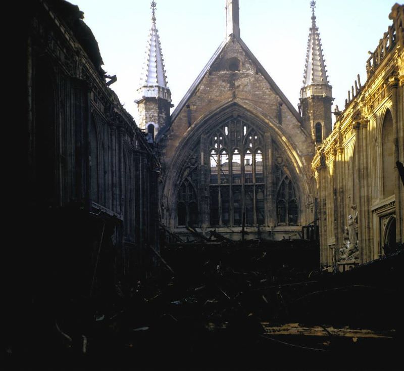 #13 Scene from London after heavy German air raid bombing attacks during the Battle of Britain, 1940
