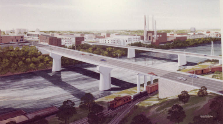 #139 Woodland Street Bridge design drawing, Nashville, Tennessee, 1960s