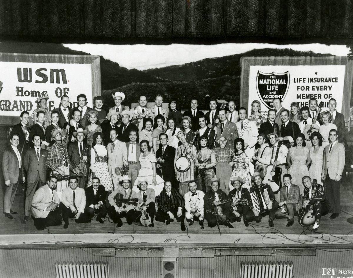 #4 Grand Ole Opry cast on the stage of the Ryman Auditorium,1960s