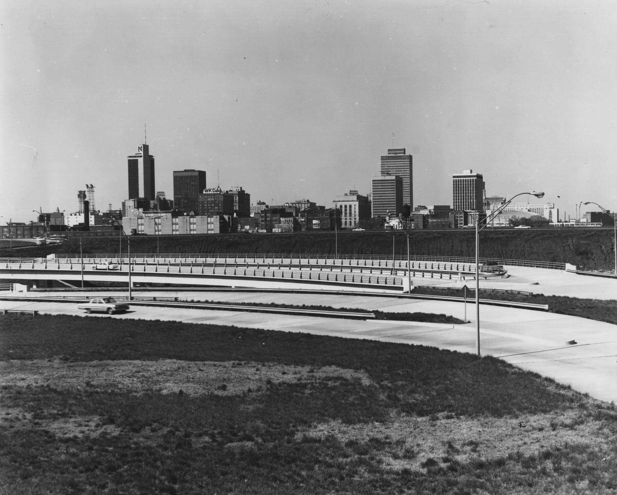 #21 The skyline of Nashville, Tennessee as seen from the Ellington Parkway, 1970
