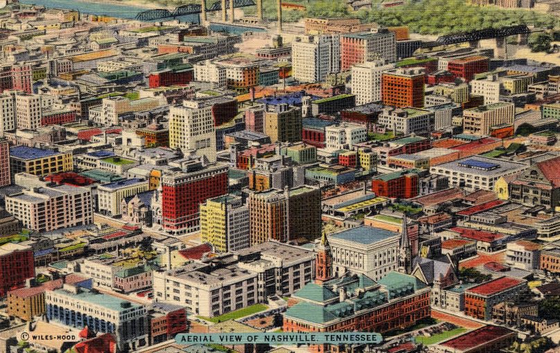 #55 Aerial view of Nashville, Tennessee, 1940