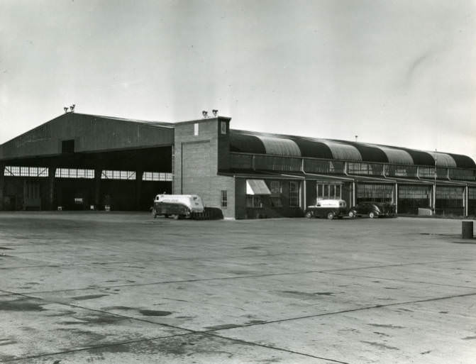 #36 Checkerboard hangar at Berry Field, Nashville, Tennessee, 1950