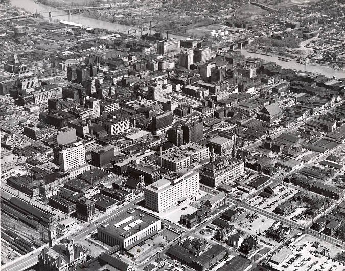 #42 Aerial photograph of downtown Nashville, Tennessee, 1954