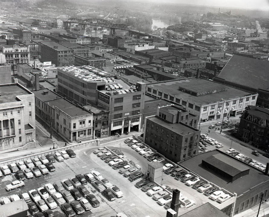 #43 Aerial view of downtown Nashville, Tennessee, 1954
