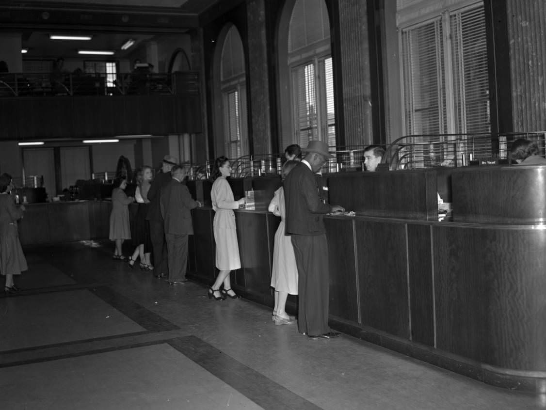 #11 Interior of Commerce Union Bank, Nashville, Tennessee, 1950