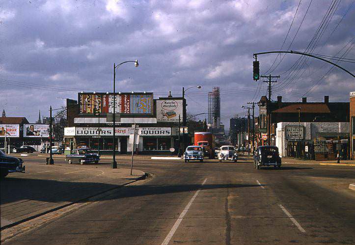 #123 Street Scene, Fourth Avenue South at Lafayette Street, 1950s
