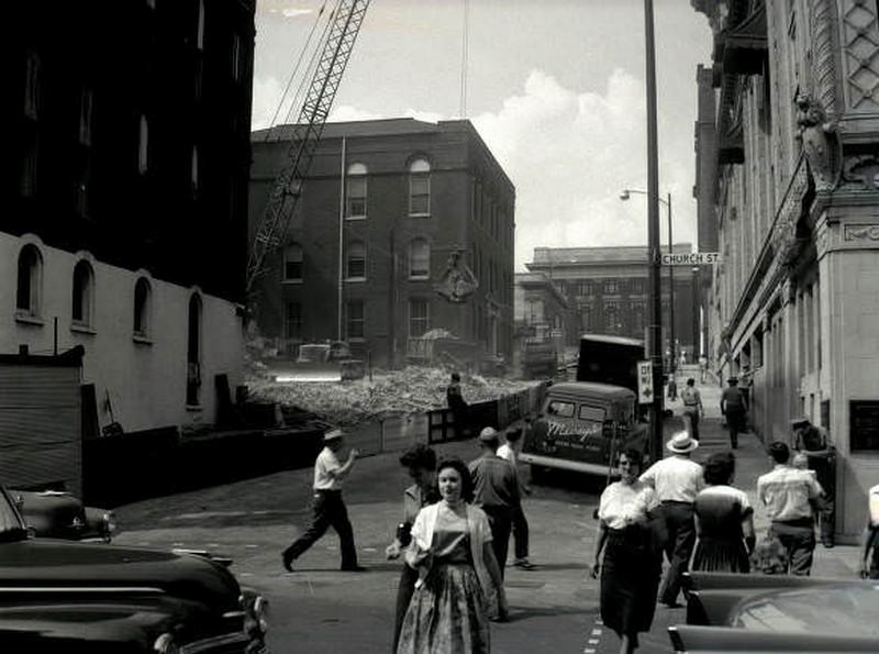 #134 Tulane Hotel demolition in downtown Nashville, Tennessee, 1957