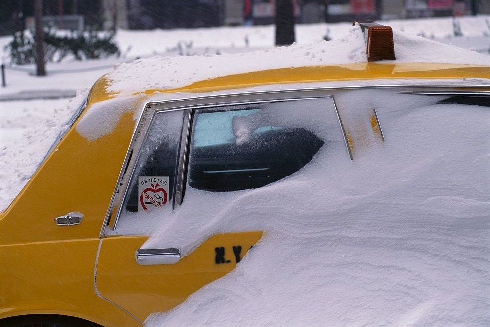 #71 Taxi Covered with Snow