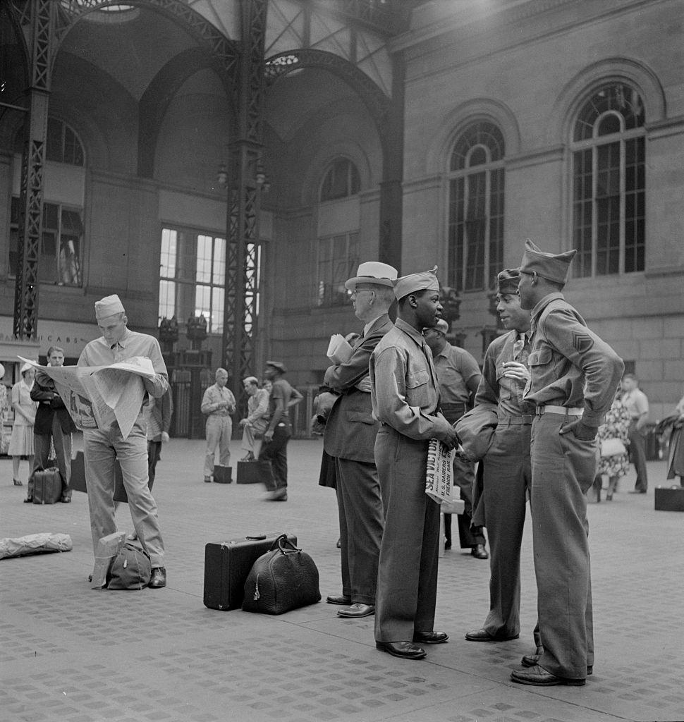 #25 Soldiers Waiting for Train, Pennsylvania Station, New York City, 1942