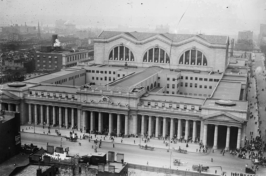 #16 View of the Pennsylvania Railroad Station, New York, early 1910s.