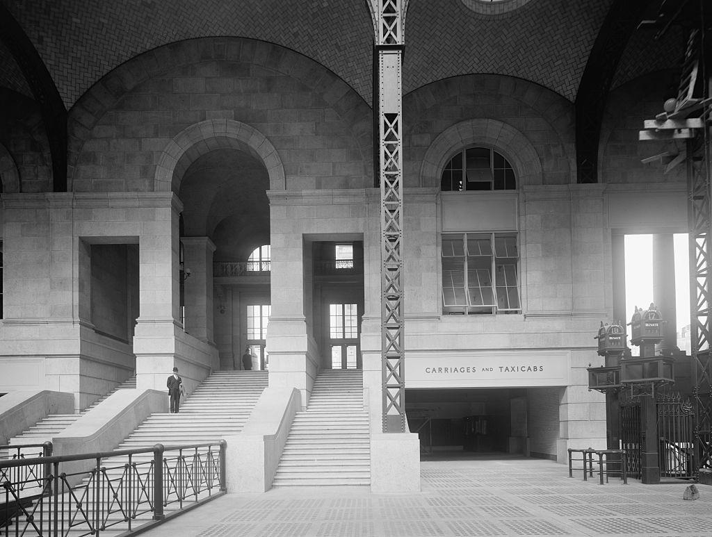 #19 Concourse, Exit to 33rd Street, Pennsylvania Station, New York City, 1910