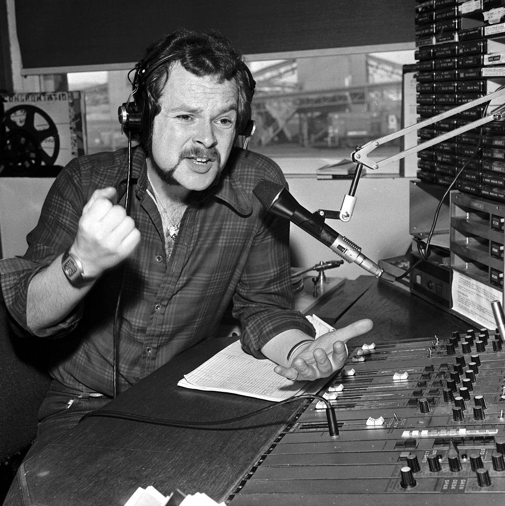 #104 Metro Radio D J James Whale seen here at work in the studio, 1976