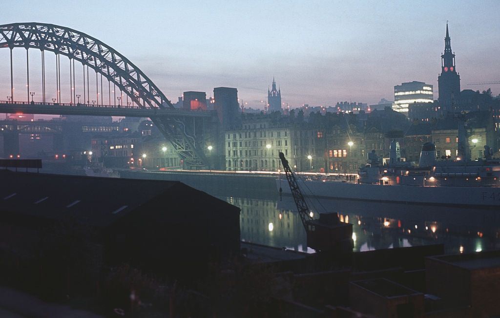 #22 A view of the skyline including the Tyne Bridge, Newcastle, 1970.