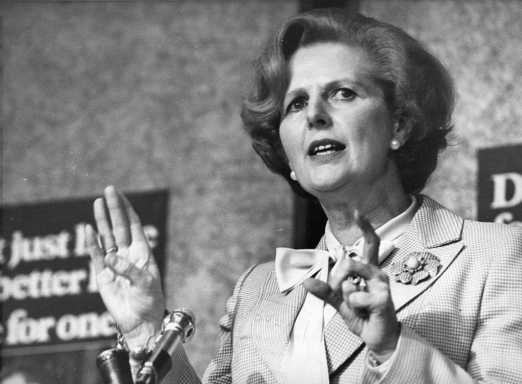 #117 Margaret Thatcher gives a speech during a visit to Newcastle, 1970s