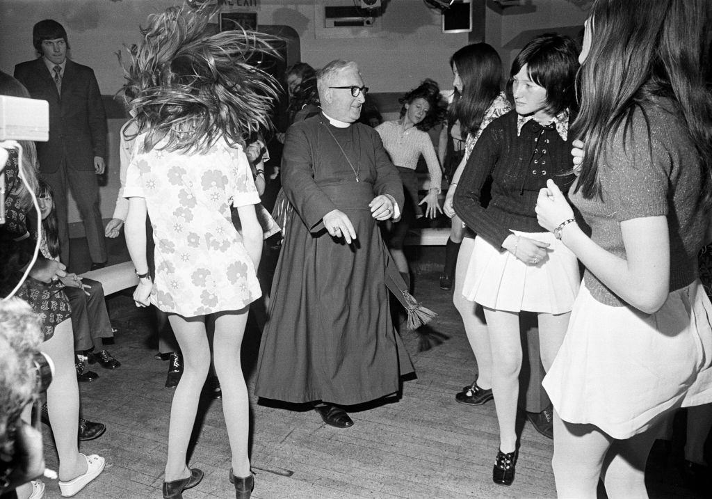 #76 The Bishop of Durham Dr Ian Ramsey at a Disco, Newcastle upon Tyne, 1971