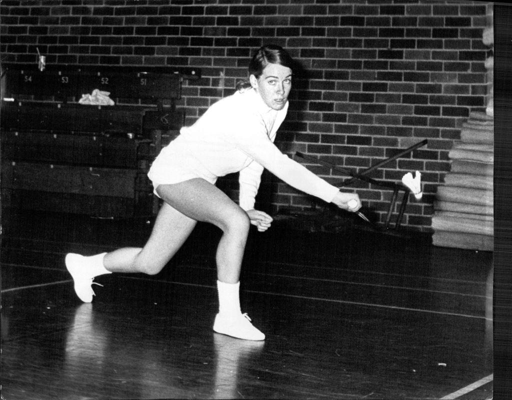 #82 NSW Badminton championships at North Sydney Boys High.Helen Lennan, of Newcastle. August 01, 1970.