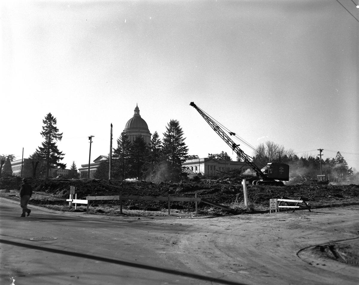 #19 General Administration Building, ground clearing, 1954