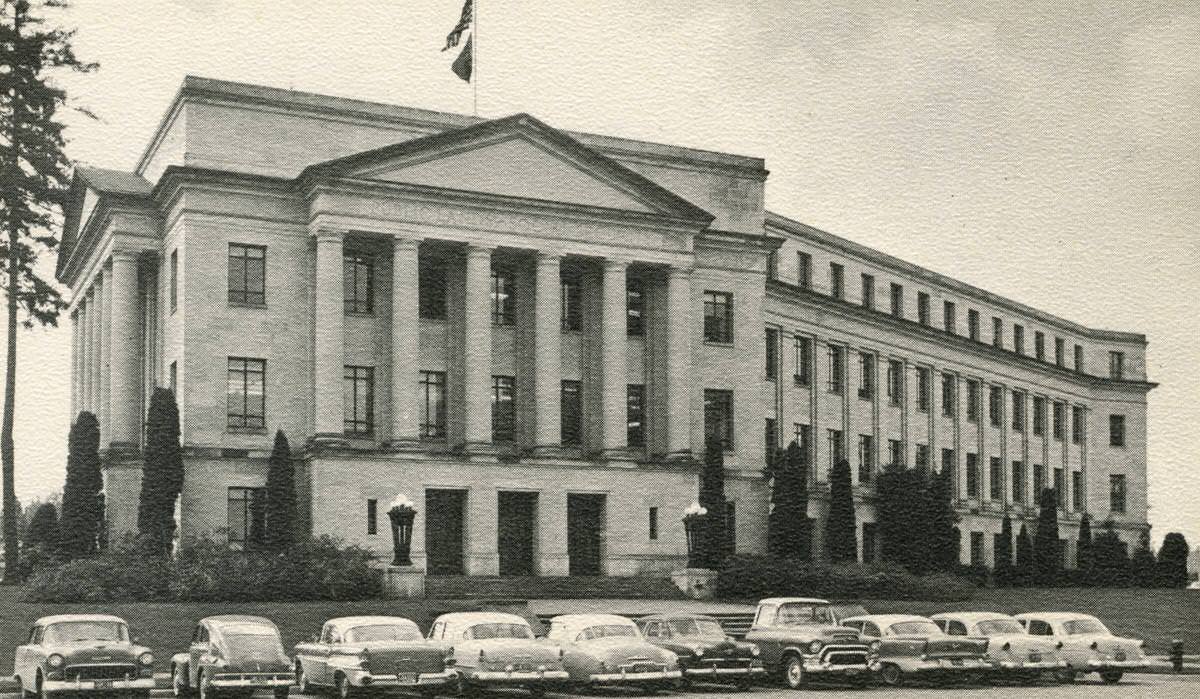 #4 Cherberg Building, also known as the Public Lands Building, located on the Washington State Capitol Campus, 1958.