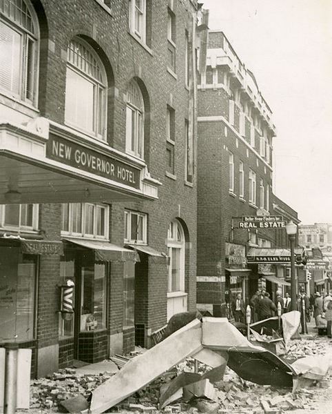 #33 Aftermath of 1949 earthquake in Olympia, 1949