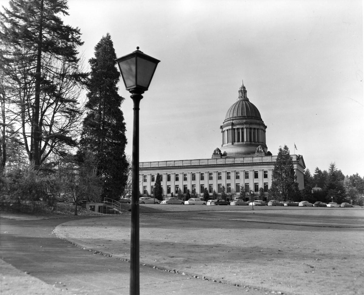 #11 View of the Insurance Building and Legislative dome, 1956
