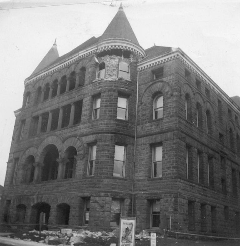 #24 Damage to old State Capitol Building after an earthquake, Olympia, April 1949