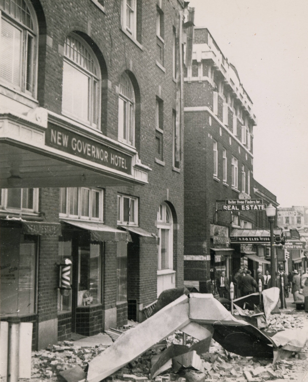 #9 Damage on Capitol Way after Olympia earthquake, 1949