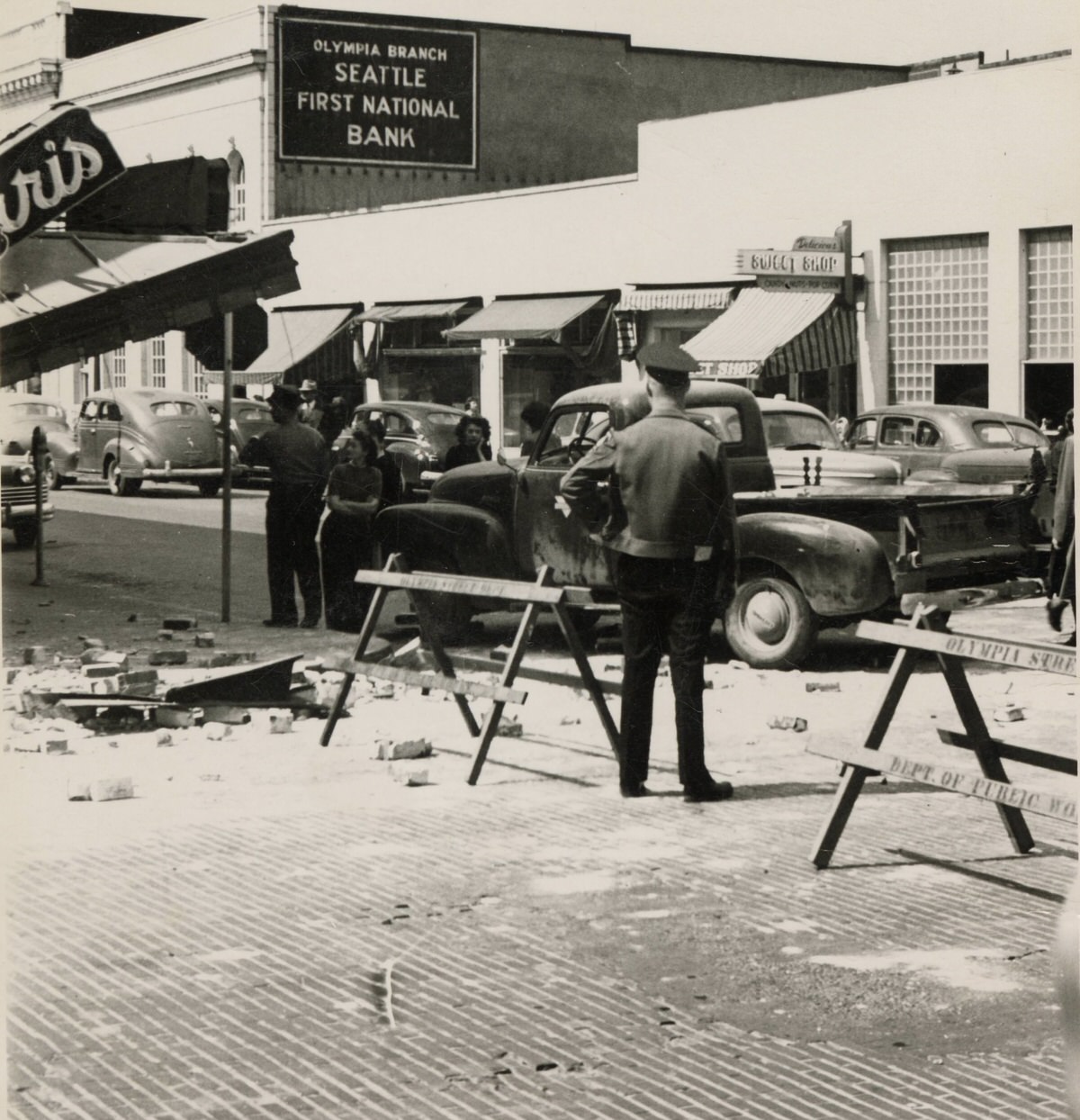 #11 Damage on Fifth Avenue after Olympia earthquake, 1949