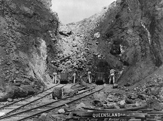 #105 Cutting, Mt Morgan, 1894