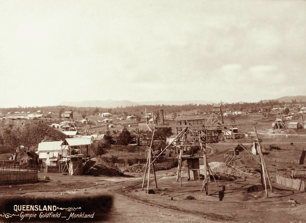 #116 Monkland mine and surroundings, Gympie Goldfield, 1897