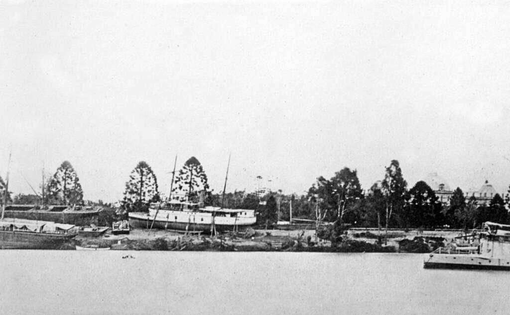 #7 Boats grounded within the Botanic Gardens, 1893
