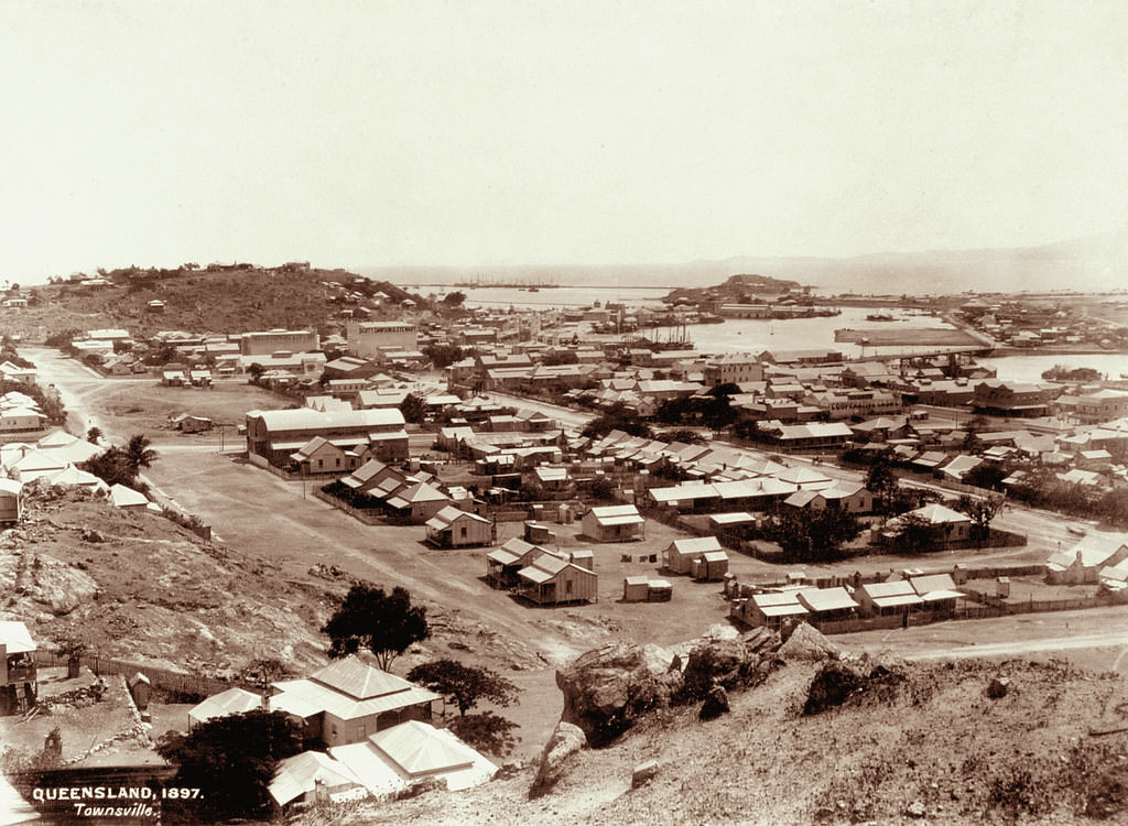 #150 Looking eastwards from Castle Hill, Townsville, 1897