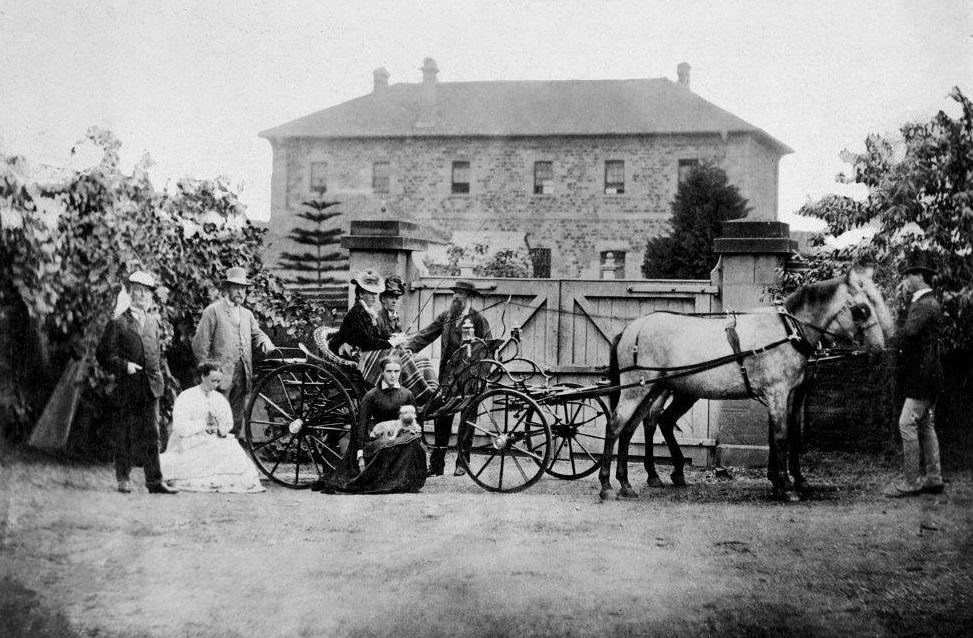#40 Archer Household outside Brisbane military barracks, 1870
