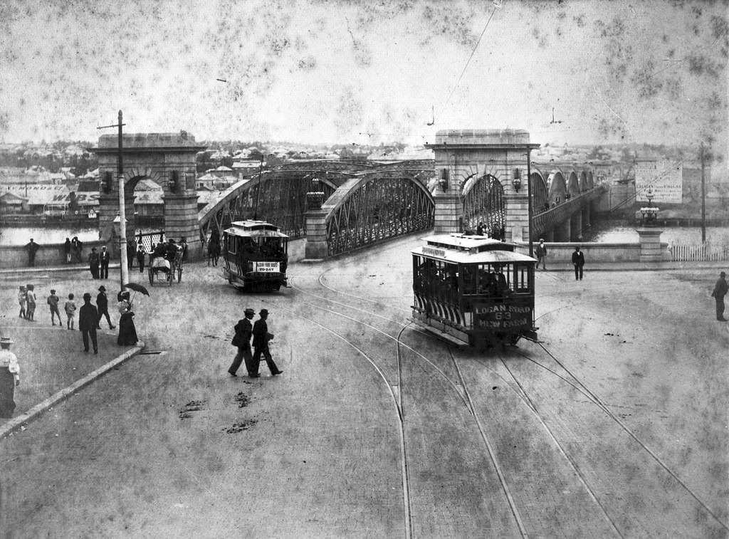 #52 Trams at North Quay, Brisbane, 1898