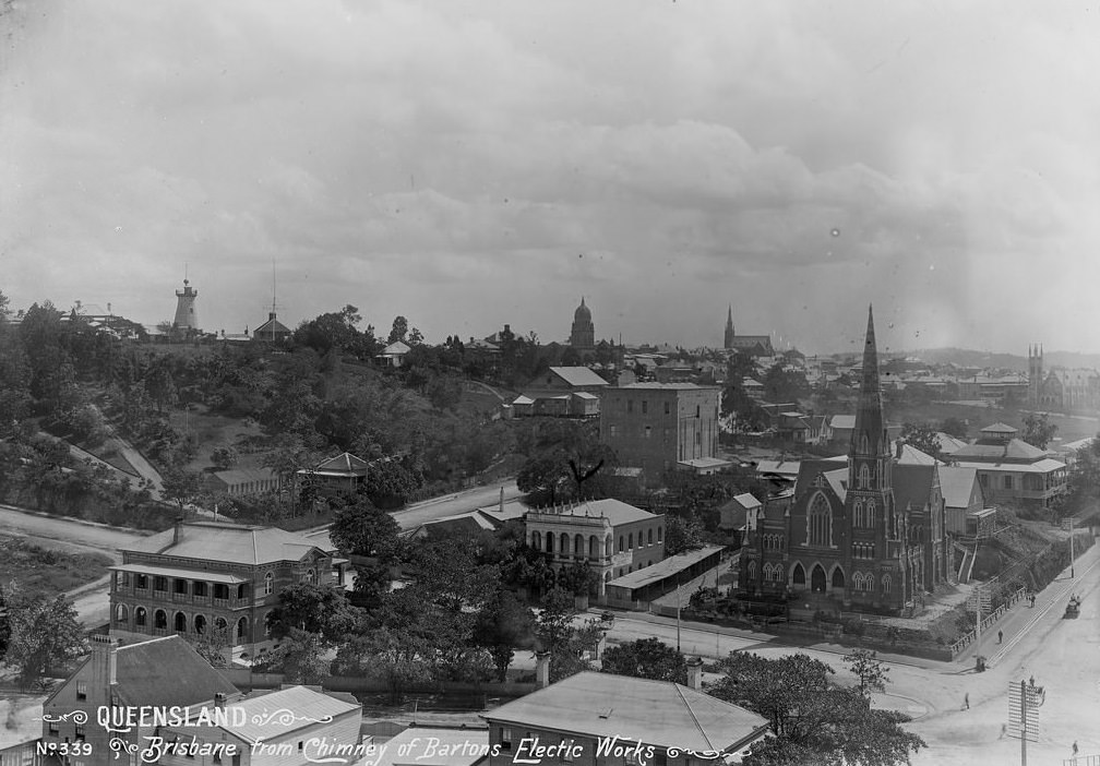 #57 Brisbane from Chimney of Bartons Electric Works Queensland, 1890s