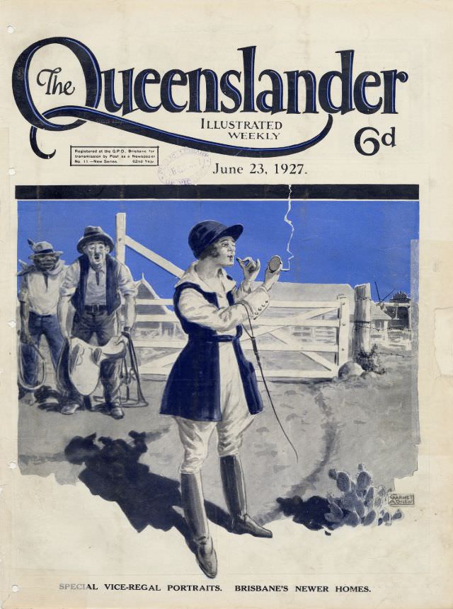 #10 Illustrated front cover from The Queenslander, June 23, 1927