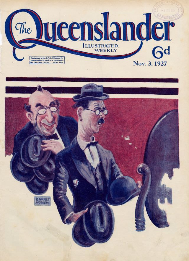 #13 7 Illustrated front cover from The Queenslander, November 3, 1927