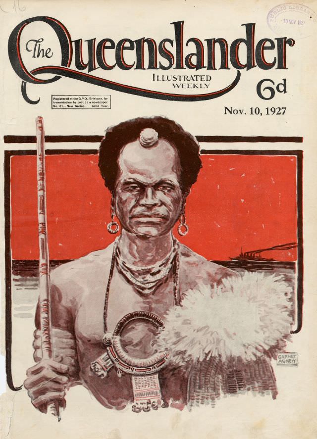 #14 Illustrated front cover from The Queenslander, November 10, 1927