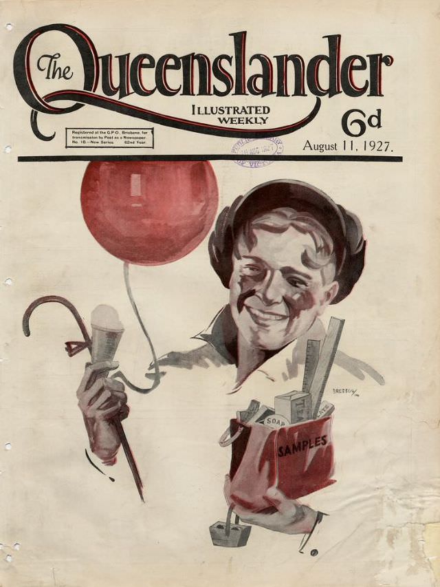 #2 Illustrated front cover from The Queenslander, August 11, 1927