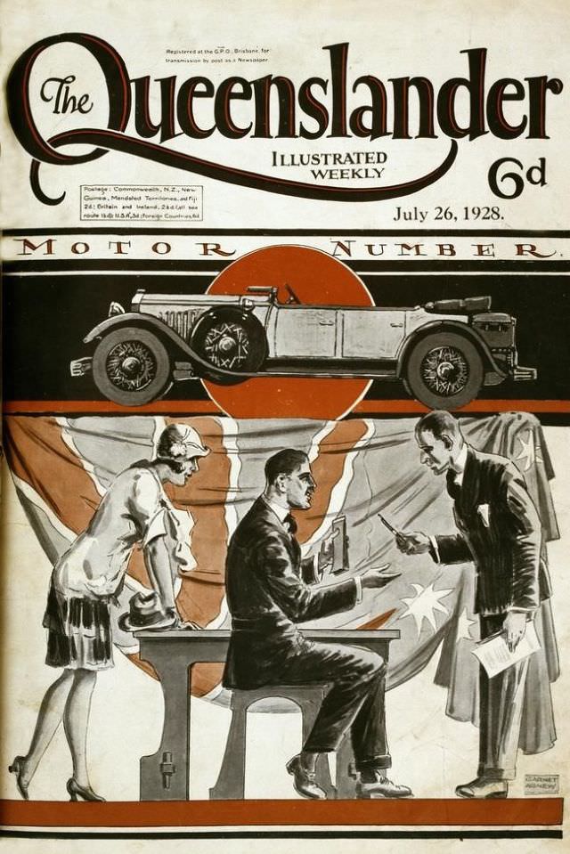 #20 Illustrated front cover from The Queenslander, 26 July 1928