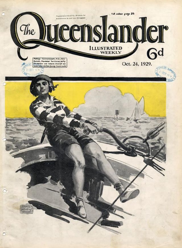 #29 Illustrated front cover from The Queenslander, 24 October 1929