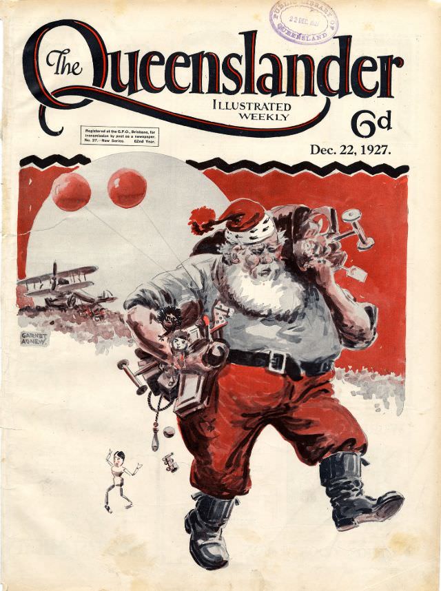 #5 Illustrated front cover from The Queenslander, December 22, 1927