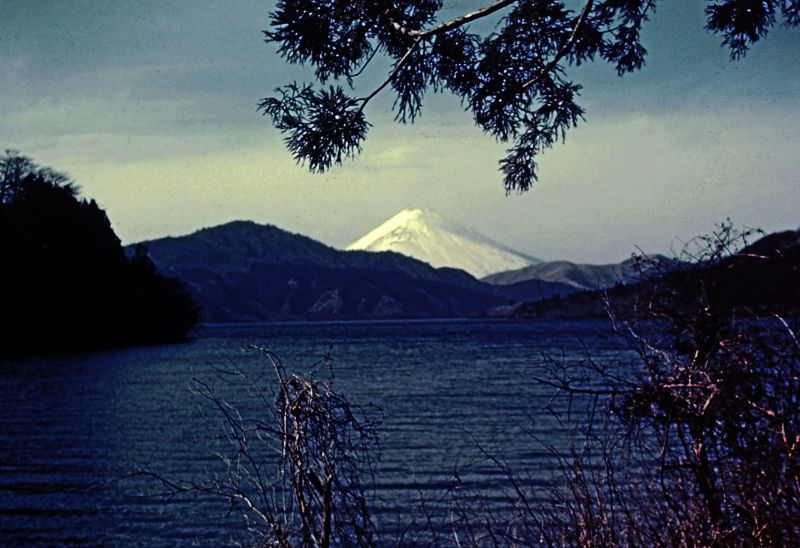 #78 Mt. Fuji from Lake Hakone, 1950
