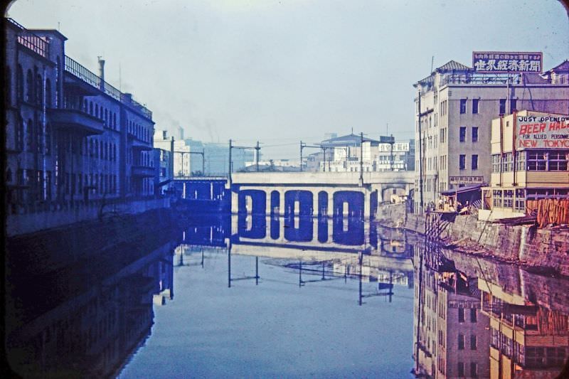 #80 Tokyo canal reflection, 1950